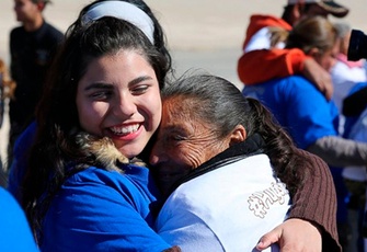 Un abrazo de tres minutos