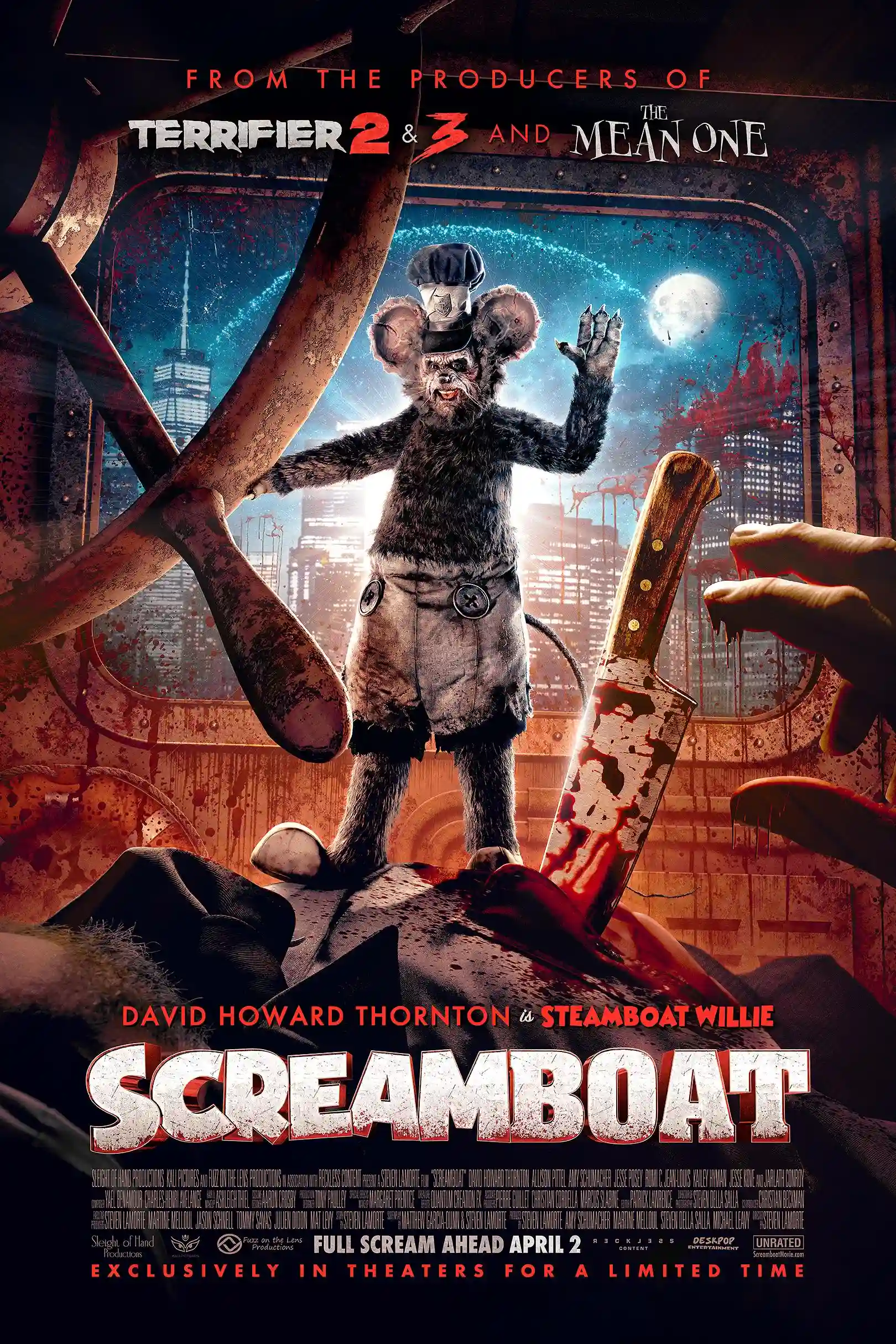 Screamboat: Terror A Bordo: Um jovem marinheiro, enfrentando seu medo de ratos, lidera a luta contra um rato assassino a bordo da balsa em Nova York.