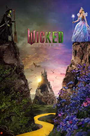 Wicked: Parte II: Elphaba e Glinda enfrentam novos desafios em sua jornada de amizade e poder. Filmelier Image