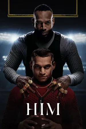 Him: A young athlete, Cameron Cade, trains with his idol, Isaiah White, but the mentorship turns dark. Filmelier Image