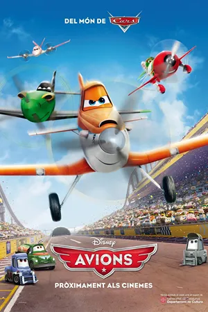 Aviones: Un piloto novato debe superar sus miedos para competir en una carrera aérea internacional. Filmelier Image