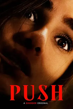 Push: No Limite do Medo: Natalie, corretora de imóveis grávida, enfrenta um espírito maligno em uma propriedade sinistra, enquanto tenta escapar antes do parto. Filmelier Image
