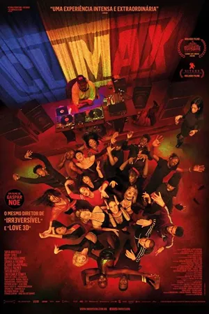 Climax: A group of French dancers on LSD spiral into a hallucinatory nightmare during an all-night celebration. Filmelier Image