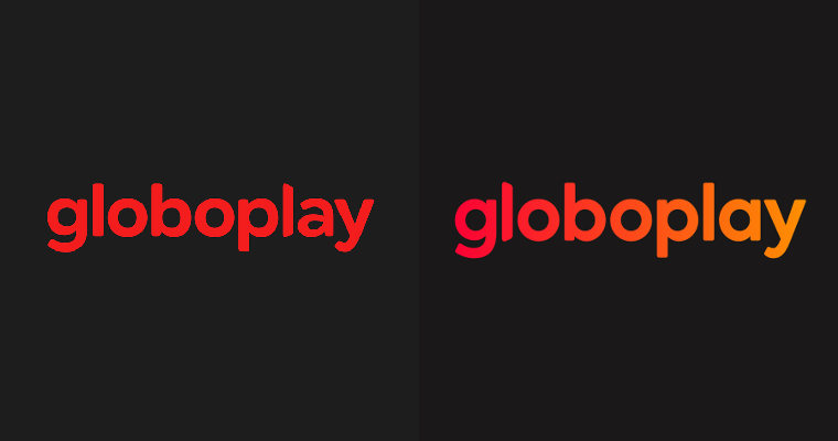 A antiga e a nova identidade visual do Globoplay