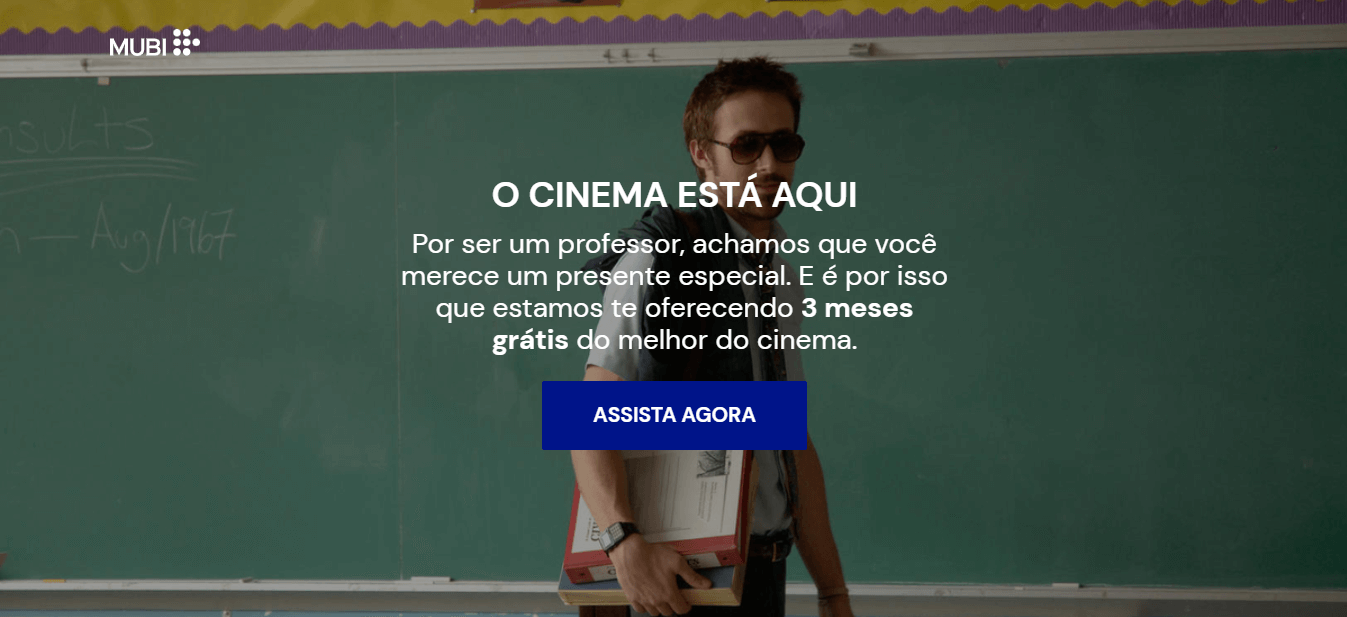 A MUBI está de graça por três meses para quem é professor (crédito: reprodução / MUBI)