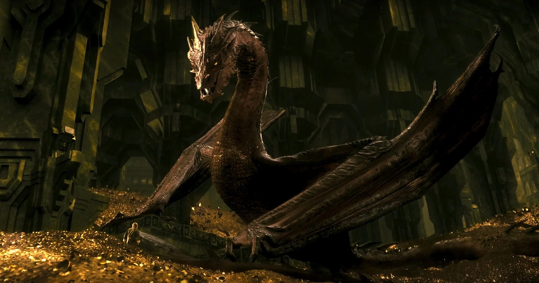 Smaug é o ganancioso dragão da saga 'O Hobbit' (crédito: divulgação / MGM / Warner Bros.)