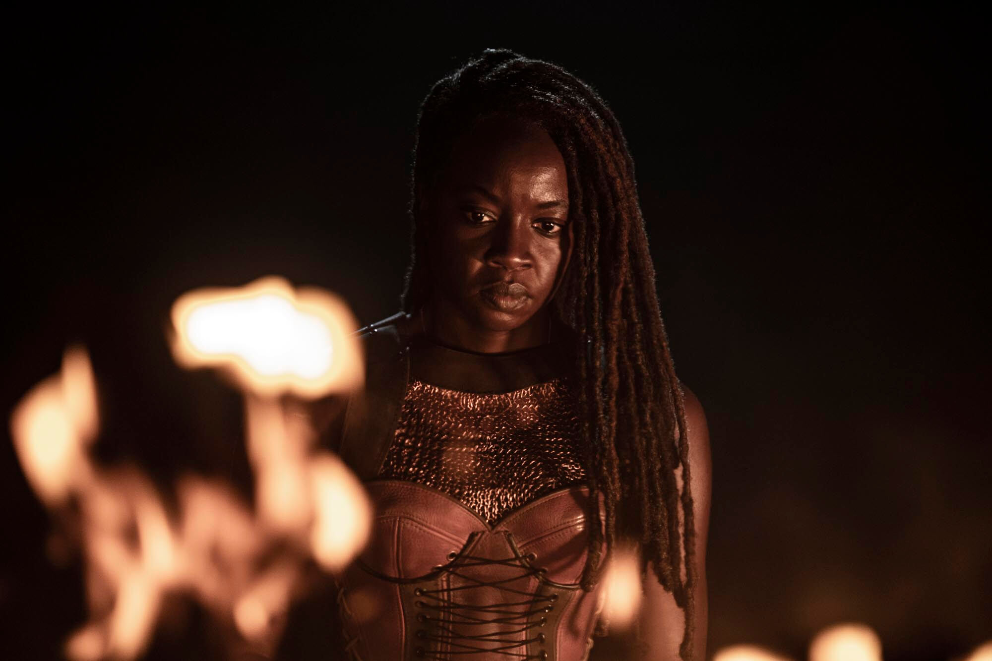 Danai Gurira como Michonne na 11ª temporada de The Walking Dead