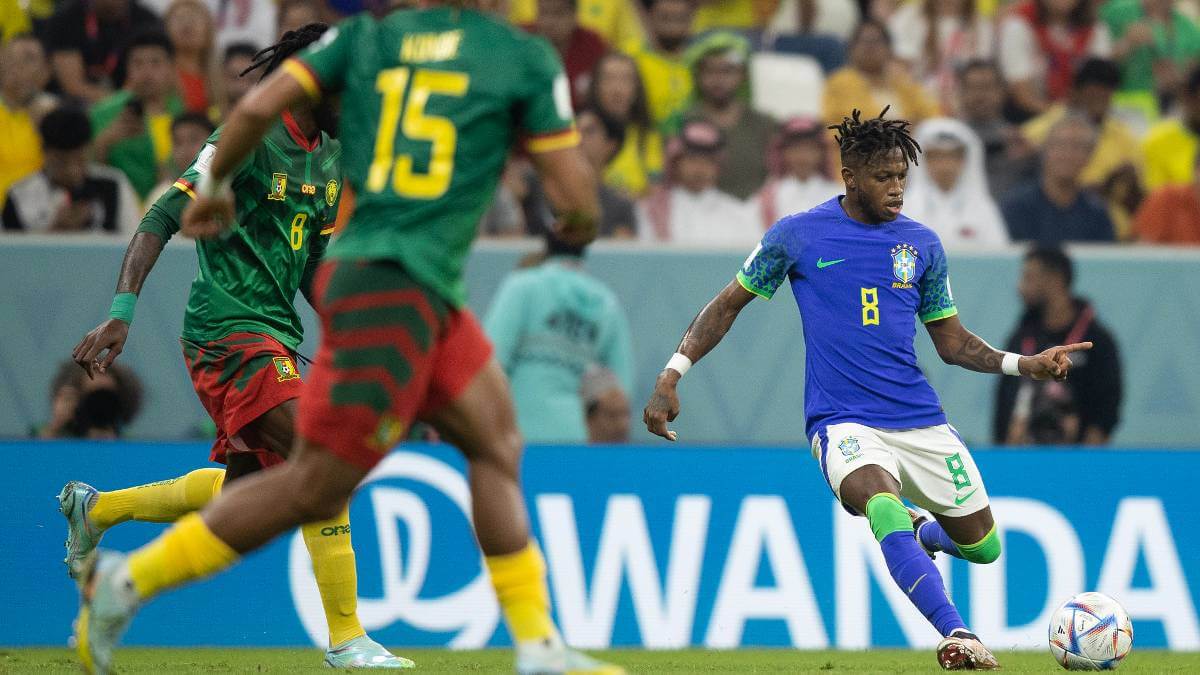 Fred em jogo Brasil x Camarões na Copa do Mundo Fifa 2022