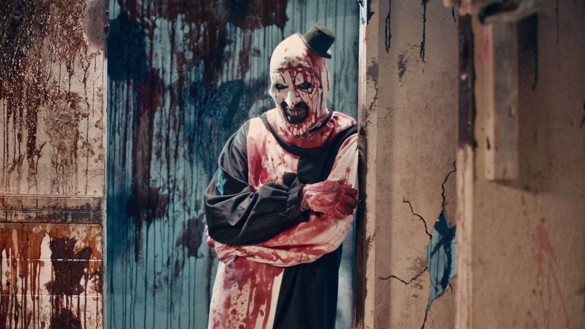 Cena de Terrifier 2 com Art the Clown