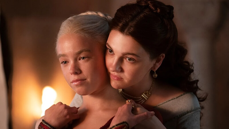 Versões jovens de Rhaenyra e Alicent na 1ª temporada de 'House of the Dragon', spin-off de 'Game of Thrones'