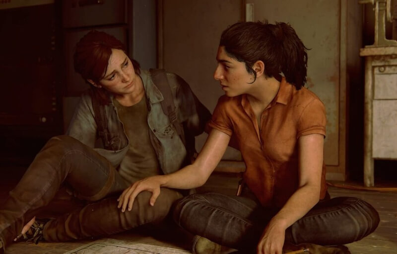 Ellie e Dina no jogo The Last of Us Parte II