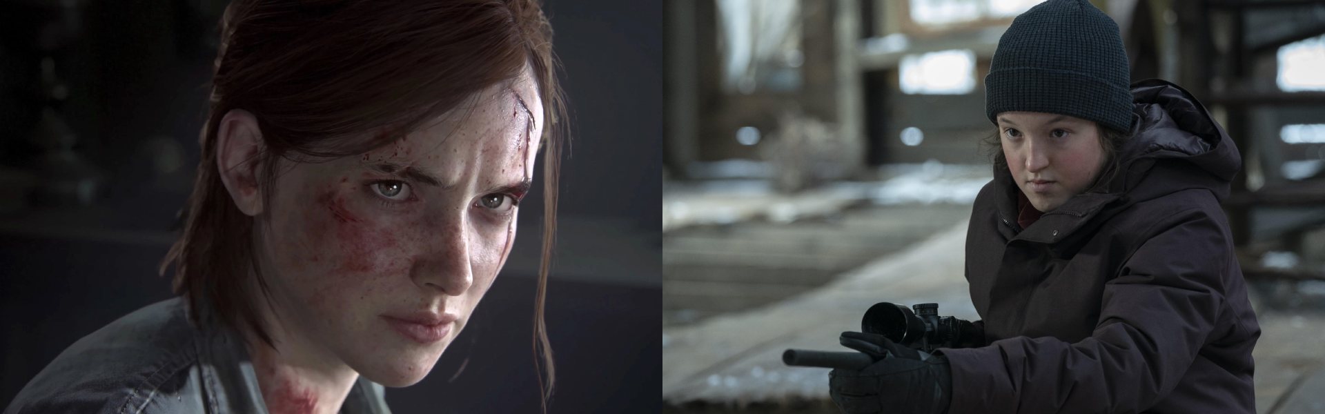 Ellie de The Last of Us no videogame e na série da HBO