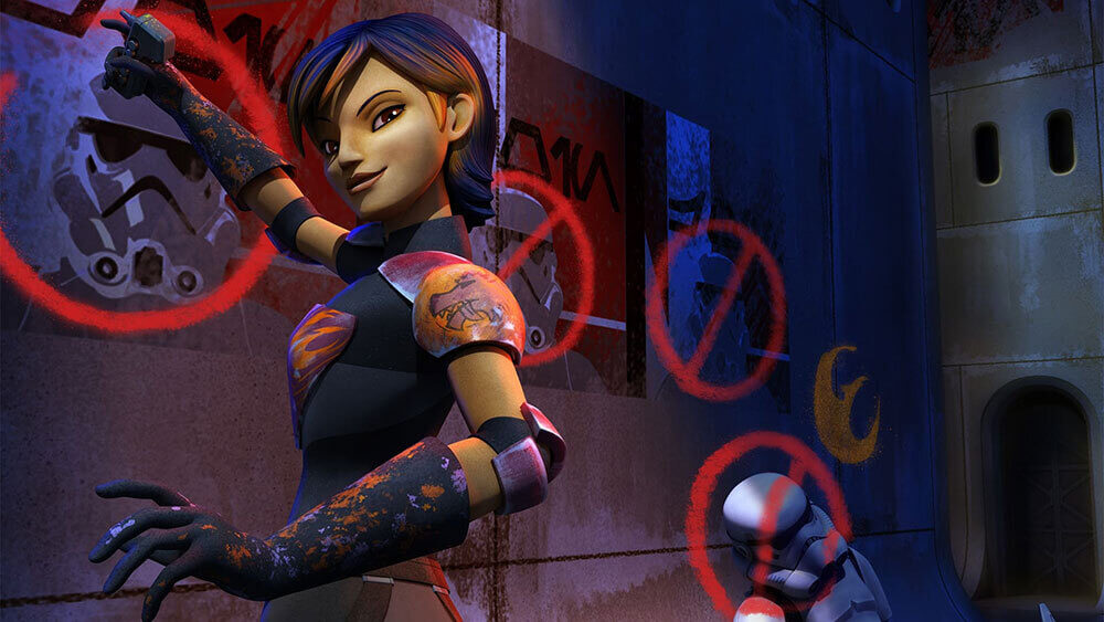 Em Star Wars Rebels, Sabine Wren é uma guerreira mandaloriana e artista