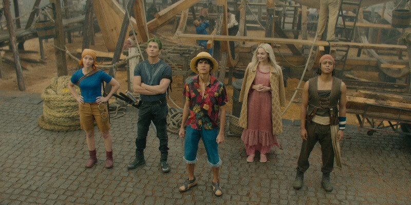 Membros dos Piratas do Chapéu de Palha na 1ª temporada de One Piece, da Netflix