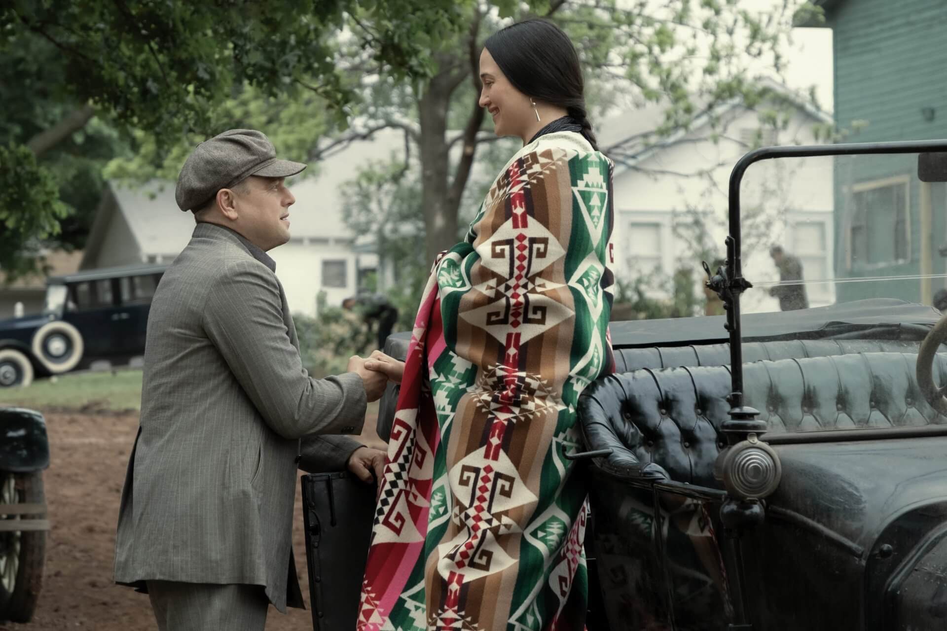 Gladstone e DiCaprio: os protagonistas de Assassinos da Lua das Flores (Crédito: Paramount Pictures)