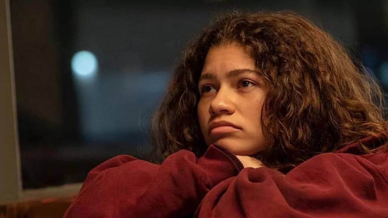 Zendaya se despiu de vaidades na primeira temporada de Euphoria (Crédito: HBO)