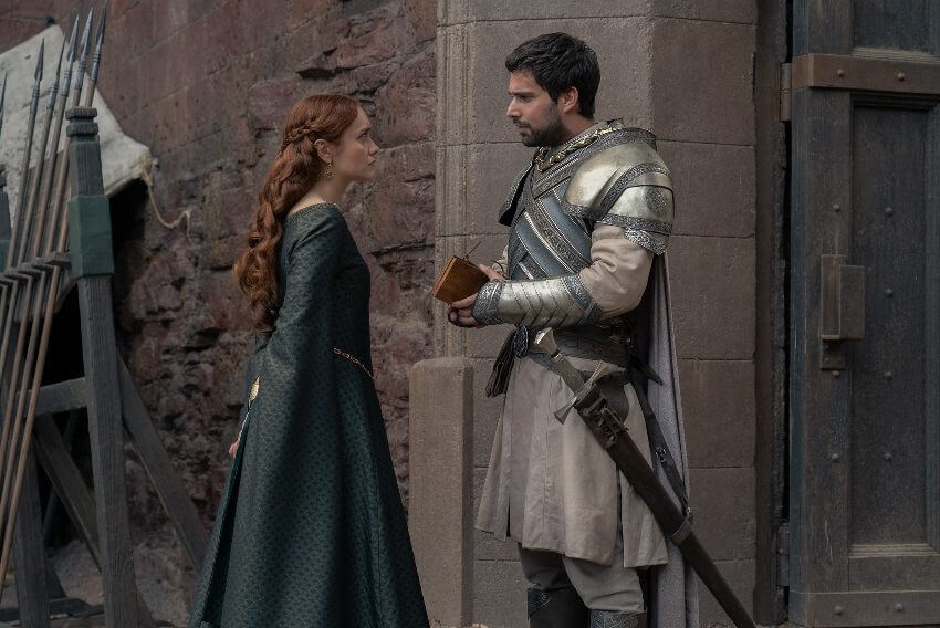 Alicent (Olivia Cooke) e Cole (Fabien Frankel) tem relação balançada em A Casa do Dragão