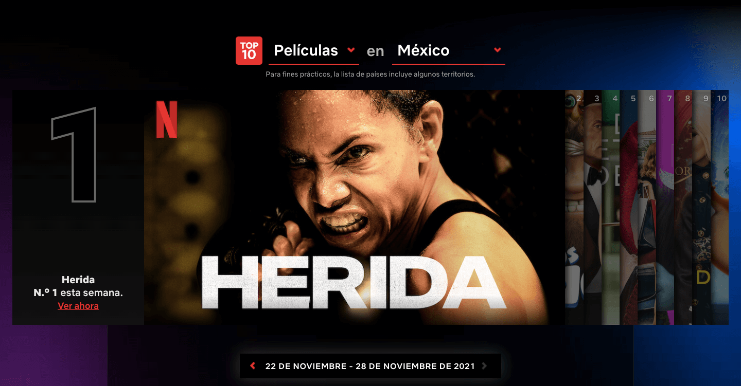 'Herida' de Halle Berry domina el top de Netflix en México