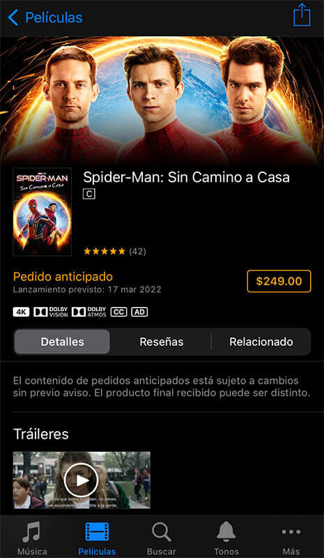 Spider-Man en iTunes
