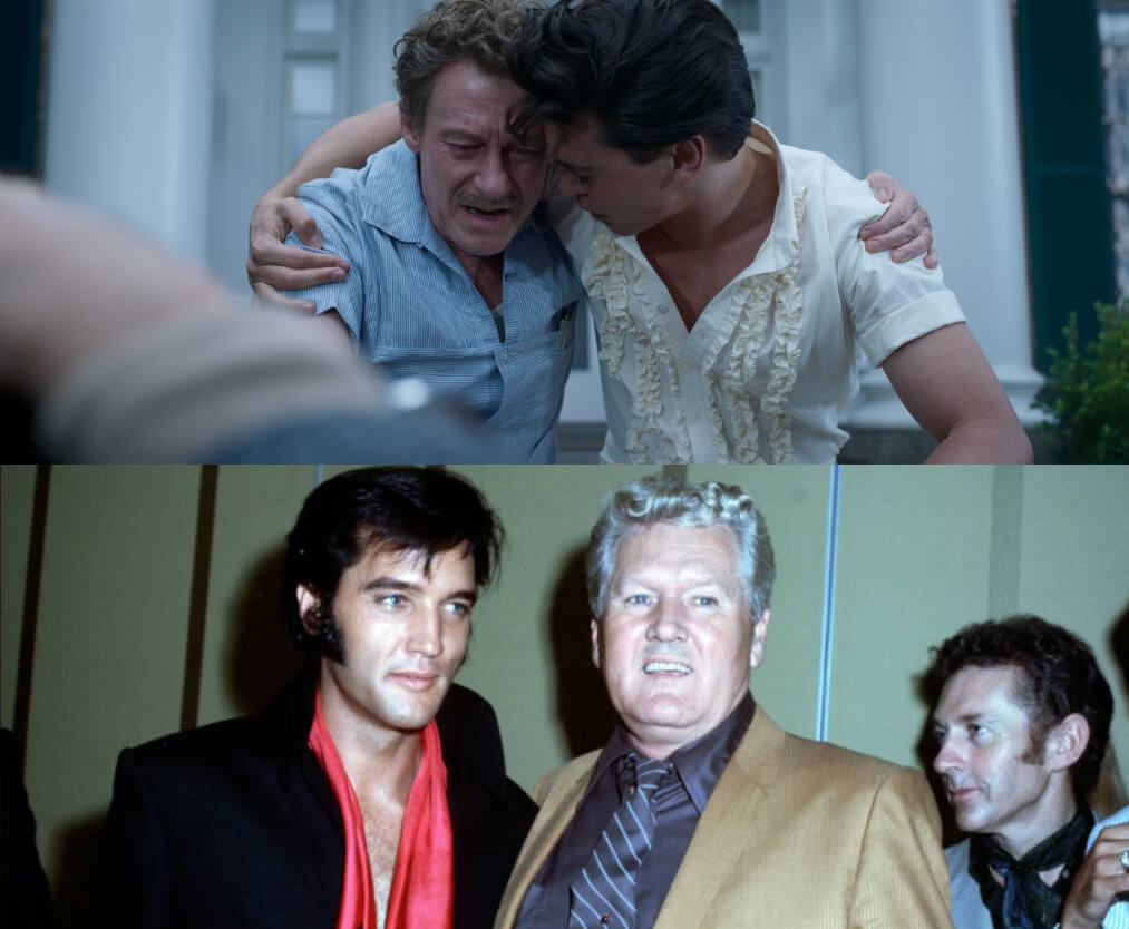 Richard Roxburgh como el papá de Elvis Presley 