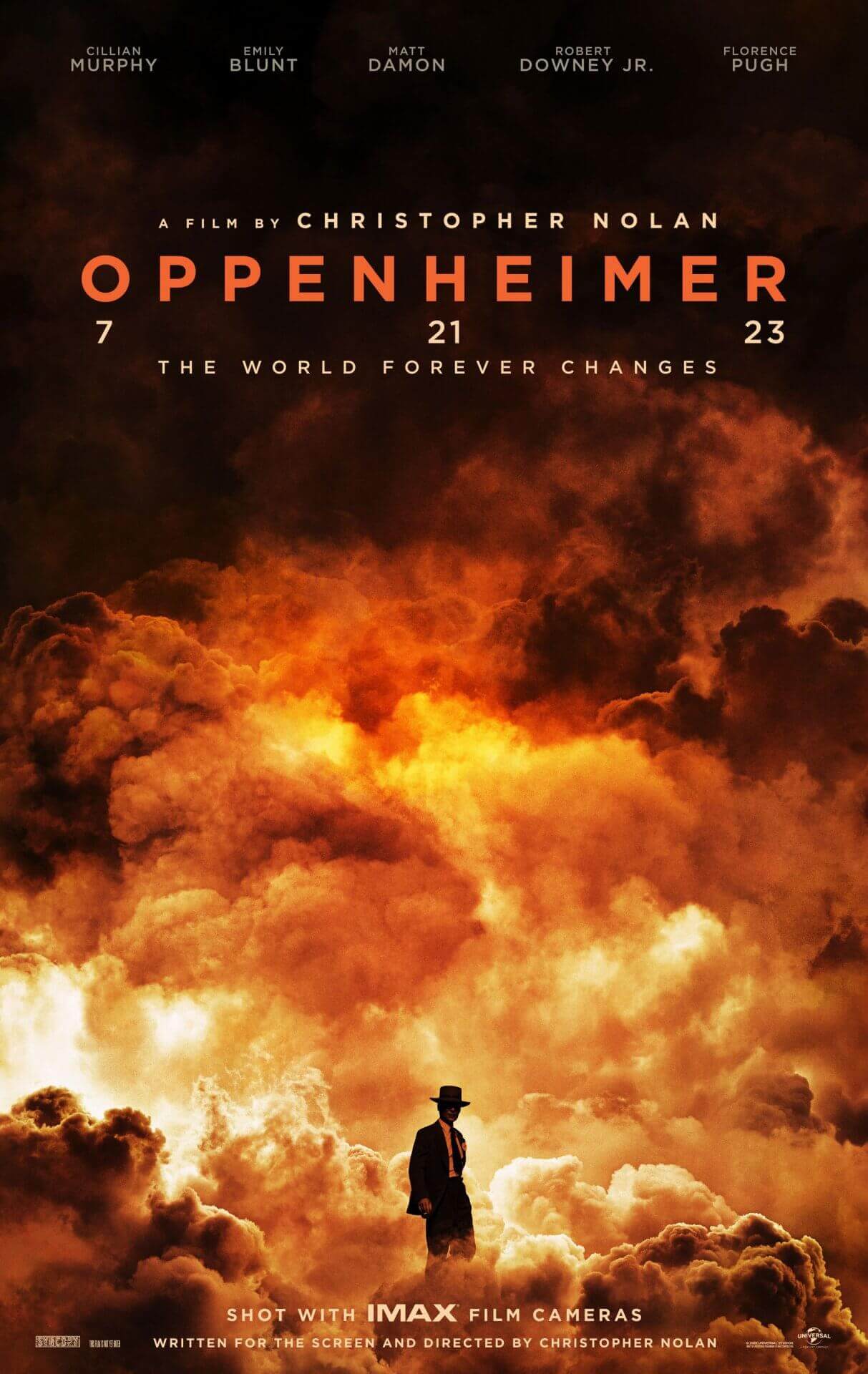 Oppenheimer poster oficial de la película de Chris Nolan sobre la bomba atómica