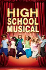High School Musical: Um popular atleta e uma garota com talento acadêmico se aproximam ao participarem de um musical na escola, desafiando as normas sociais. Capa do filme High School Musical