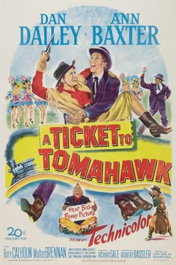 A Ticket to Tomahawk: In 1876 Colorado, a railroad expansion faces sabotage from stagecoach operators fearing loss of income, igniting conflict in the Rockies.