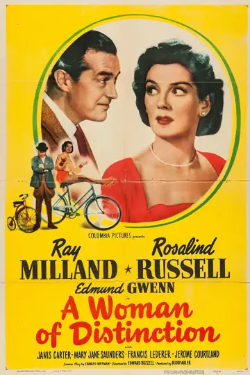 A Woman of Distinction: A college dean navigates a fabricated romance with a British professor, complicating their professional lives amid media frenzy.