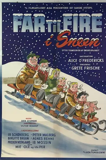 Far til fire i sneen