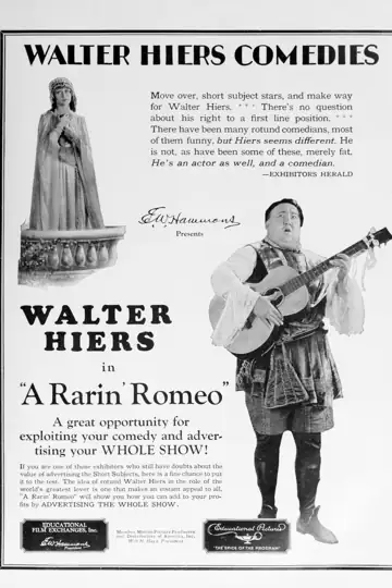 A Rarin' Romeo: Walter, recém-formado em atuação, se torna o protagonista inesperado ao substituir um ator que cai em um buraco no palco.
