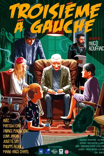 Troisième à gauche