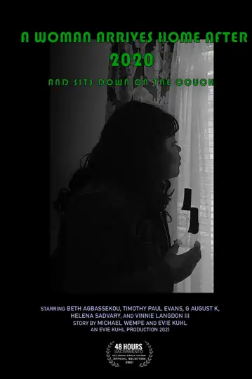 A Woman Arrives Home After 2020 (And Sits Down on the Couch)