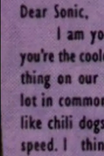 Dear Sonic, I am your biggest fan!