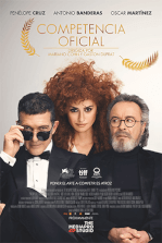 Competencia oficial: Un multimillonario contrata a una famosa cineasta y dos histriones para hacer una película que deje huella, pero se enfrentan a sus propios legados.